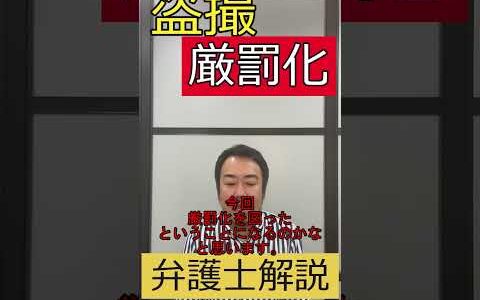 【YouTube更新】新設された「性的姿態等撮影罪」について弁護士が解説します（プロスペクト法律事務所）